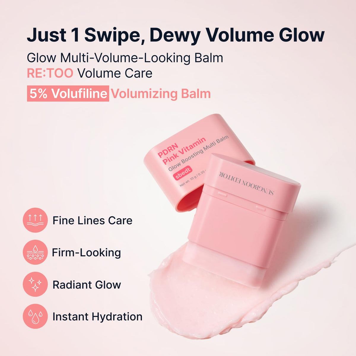 PDRN Pink Vitamin Glow Boosting Multi Balm – Balm Stick Λάμψης & Σύσφιξης με PDRN και Volufiline