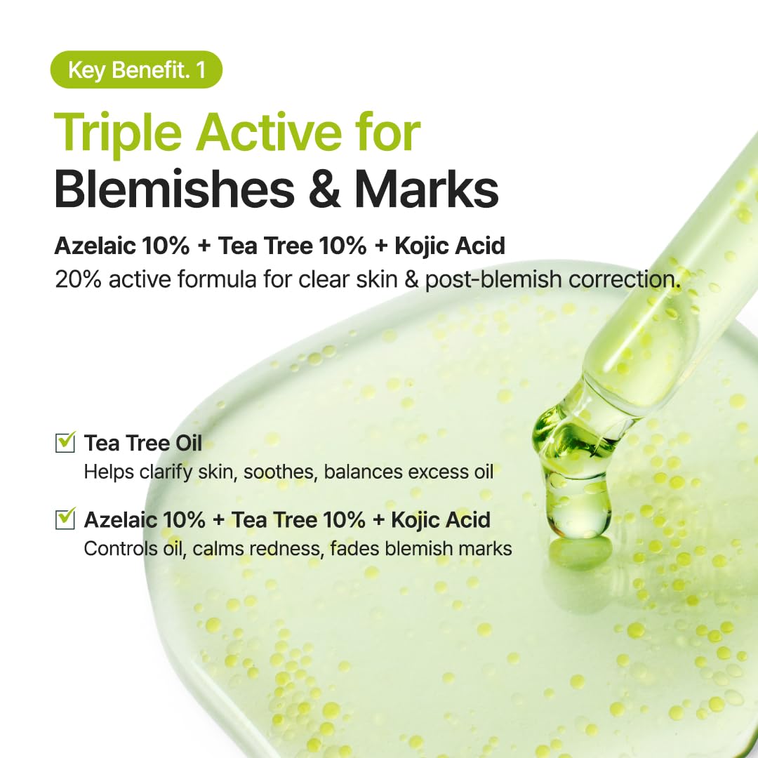 Purito Azelaic Acid 10 Kojic Tea Tree Serum Προσώπου για Λεύκανση & Ακμή 30ml