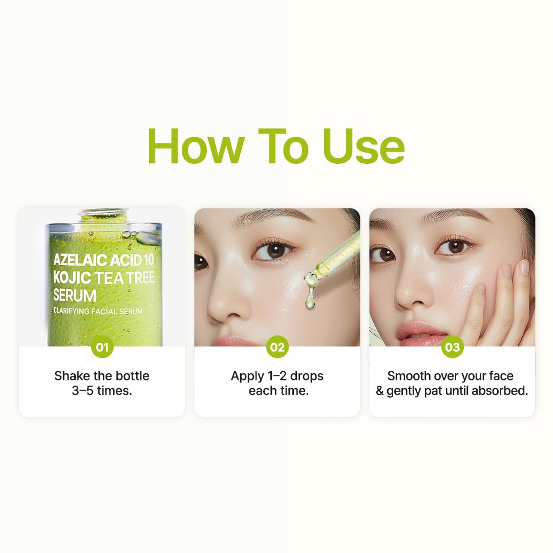 Purito Azelaic Acid 10 Kojic Tea Tree Serum Προσώπου για Λεύκανση & Ακμή 30ml
