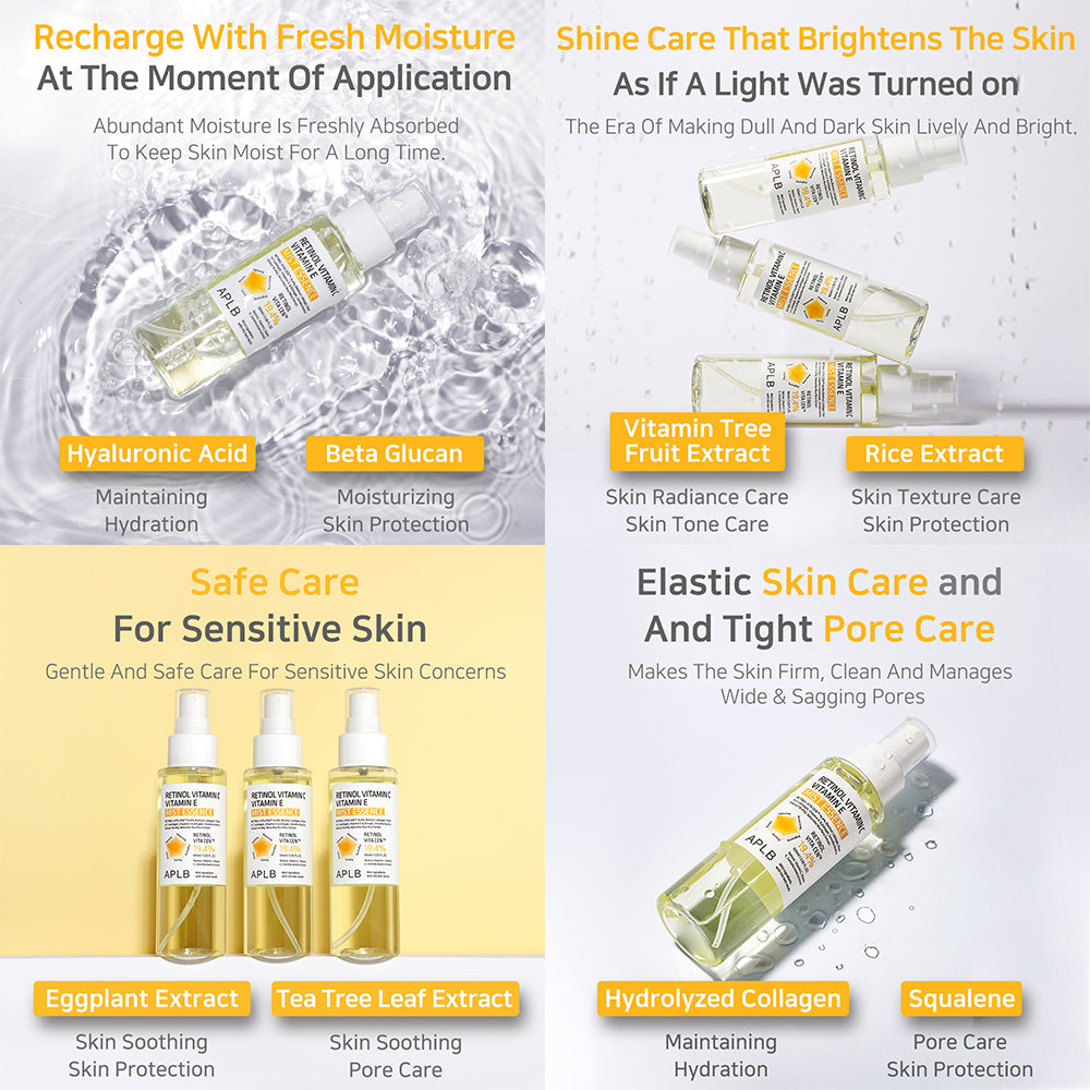 Retinol Vitamin C Vitamin E Mist Essence - Mist με Ρετινόλη, Βιταμίνη C & Βιταμίνη E