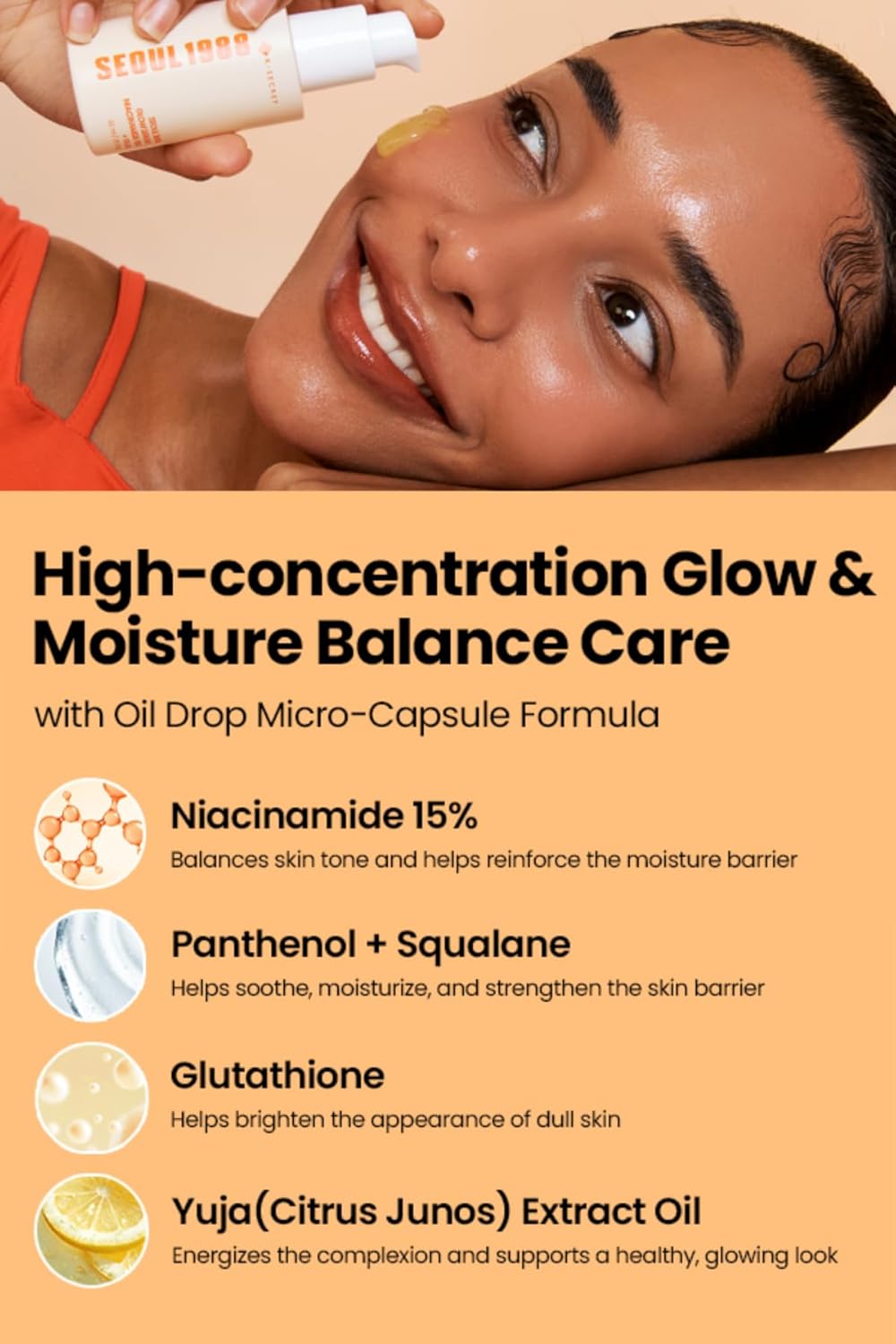 SEOUL 1988 Glow Serum : Niacinamide 15% + Yuja - Ορός για Λαμπερό & Ομοιόμορφο Τόνο