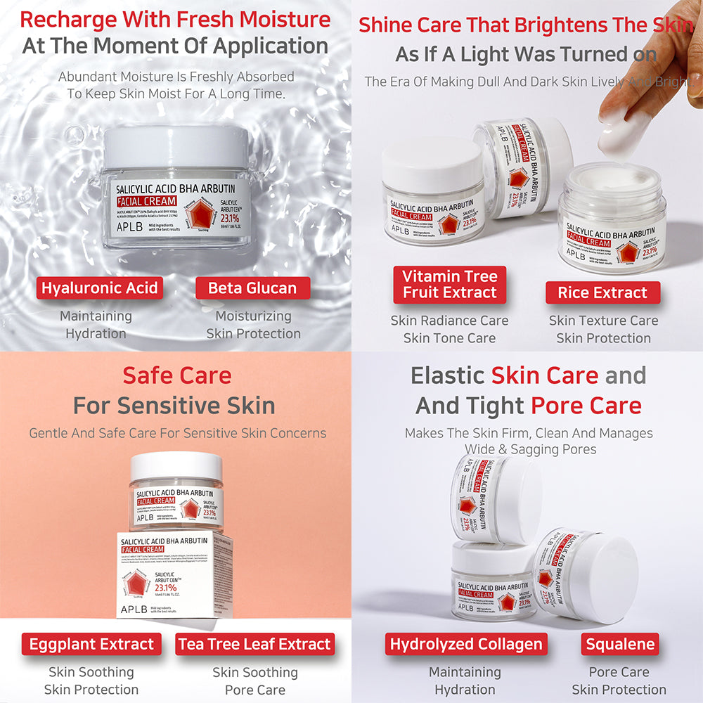 Salicylic Acid BHA Arbutin Facial Cream