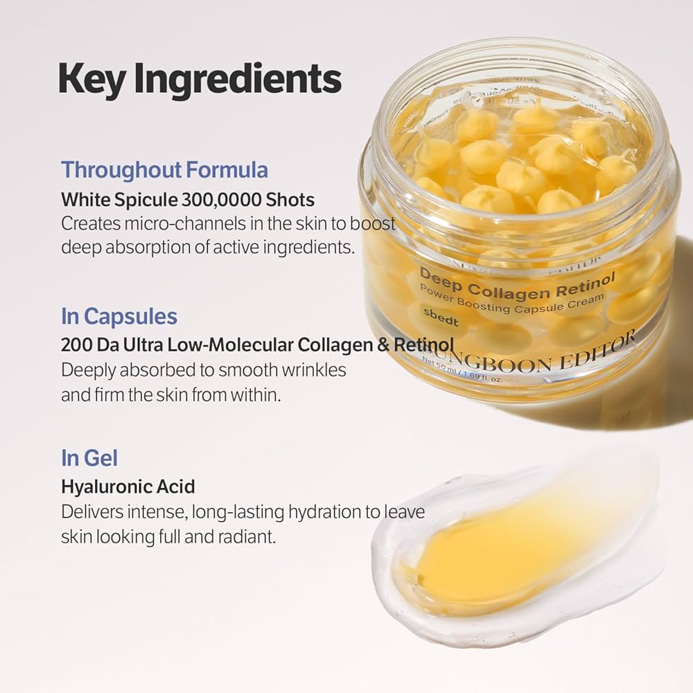 Sungboon Editor Deep Collagen Retinol Power Boosting Αναπλαστική Κρέμα Προσώπου με Ρετινόλη & Κολλαγόνο 50ml