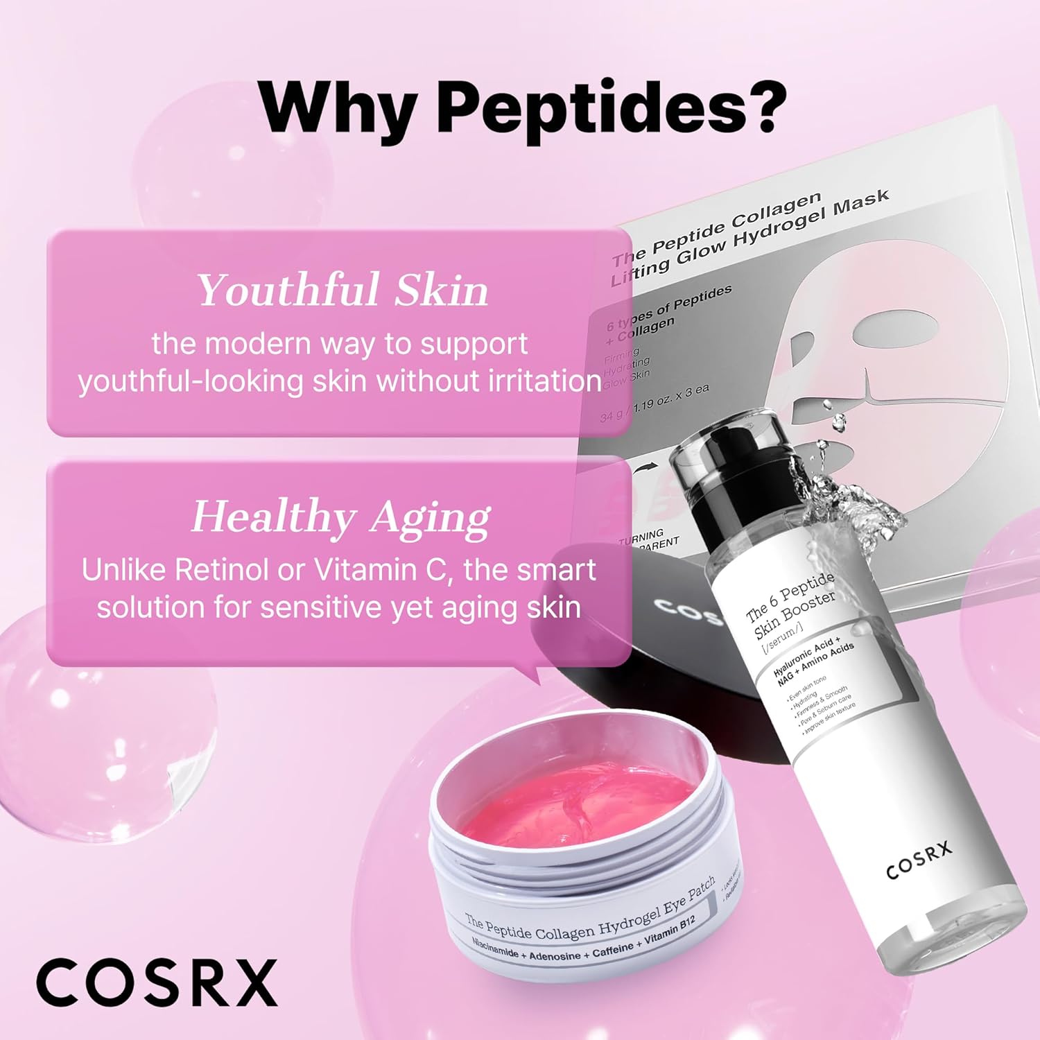 The Peptide Collagen Lifting Glow Hydrogel Mask - Μάσκα Προσώπου για Σύσφιξη, Ανόρθωση & Λάμψη  3 τεμάχια
