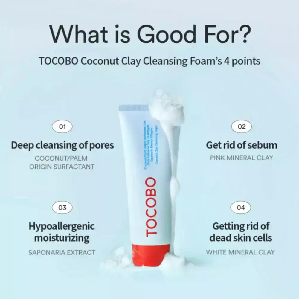 Tocobo Coconut Clay Αφρός Καθαρισμού Προσώπου 150ml