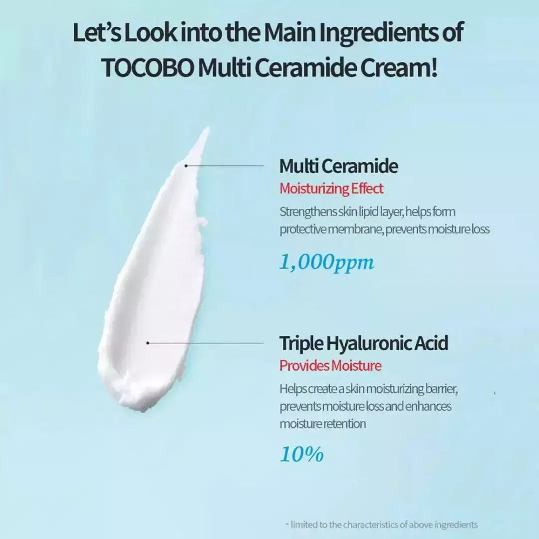 Tocobo Multi Ceramide Ενυδατική Κρέμα Προσώπου Ημέρας με Υαλουρονικό Οξύ 50ml