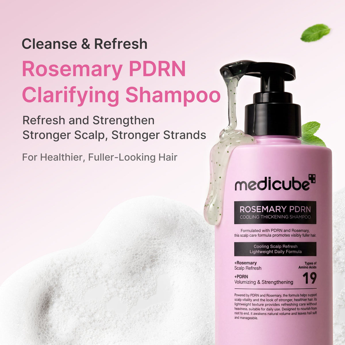 MEDICUBE Rosemary PDRN Cooling Thickening Shampoo 400ml