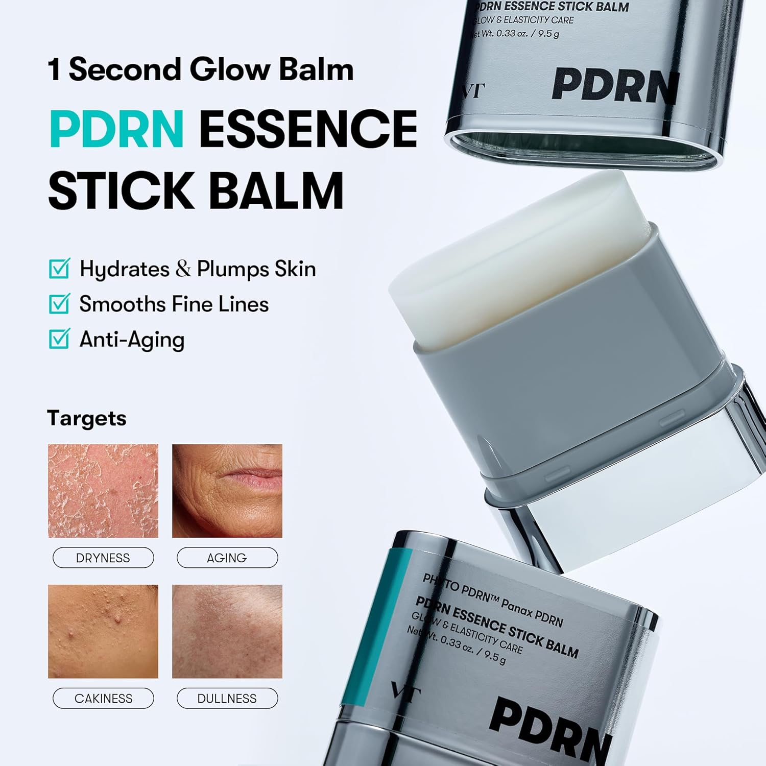 VT Cosmetics PDRN Essence Stick Balm Ενυδατικό & Αντιγηραντικό Balm Προσώπου Ημέρας με Κολλαγόνο & Ceramides
