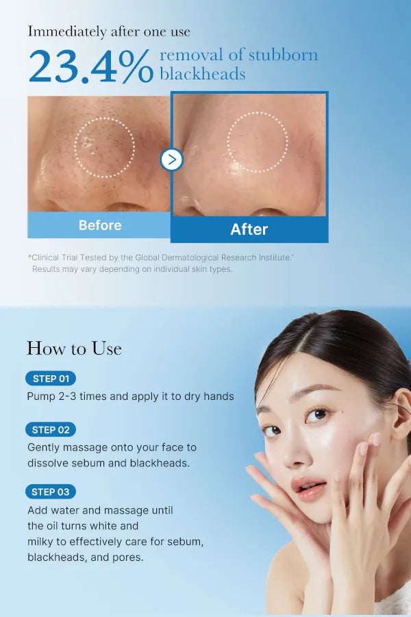 Zero Pore Blackhead Deep Cleansing Oil - Καθαριστικό λάδι για σμήγμα & μαύρα στίγματα