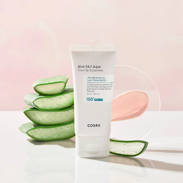 Cosrx Aloe 54.2 Aqua Tone Up Αντηλιακό Προσώπου SPF50 με Χρώμα 50ml