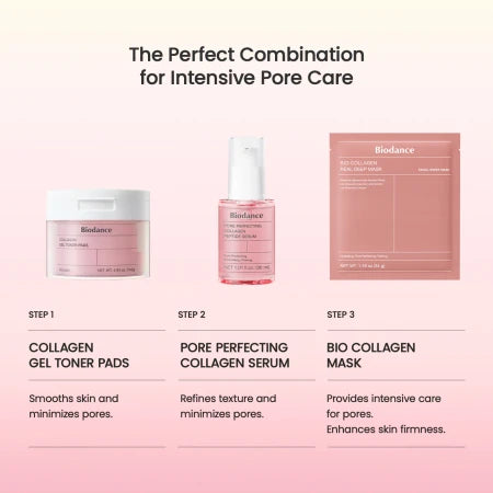 Biodance Pore Perfecting Collagen Peptide Serum 30 Ml Regenerating Moisturizing Serum Enlarged Pores Wrinkles