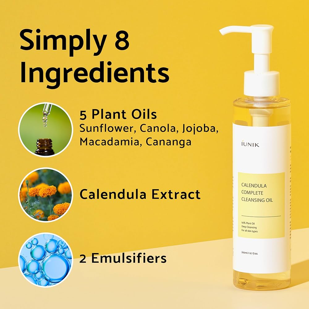 iUNIK Calendula Complete Cleansing Oil Λάδι Καθαρισμού Προσώπου 200ml