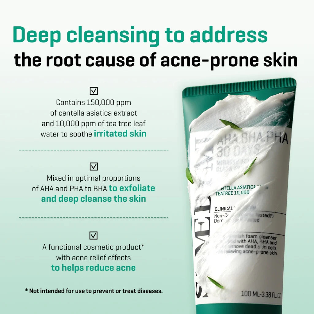 AHA-BHA-PHA 30 Days Miracle Acne Clear Foam - Καθαριστικός αφρός με οξέα κατά της ακμής