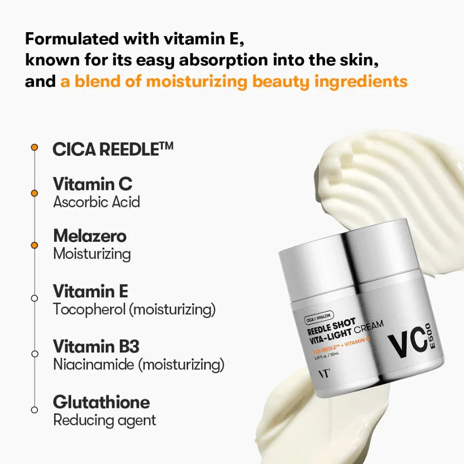 Vt Cosmetics Reedle Shot Vita Light Cream 50ml – Κρέμα Λάμψης Βιταμίνες