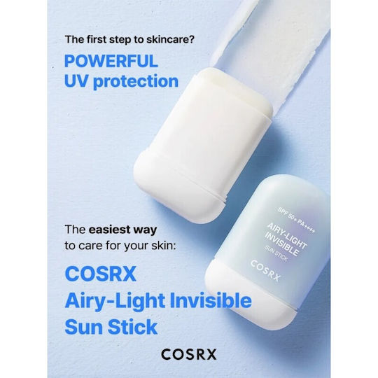 Cosrx Light Invisible Αντηλιακό Stick Προσώπου SPF50+ 19gr